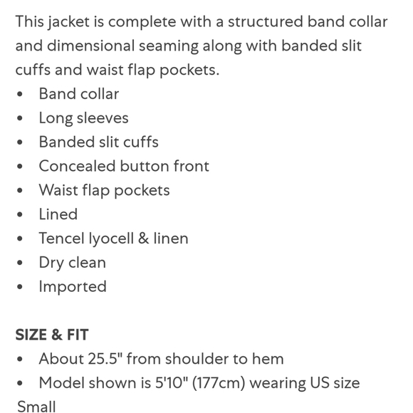 NWT KOBI HALPERIN Scarlett Band Collar Linen Blend Jacket MEDIUM - Picture 6 of 16